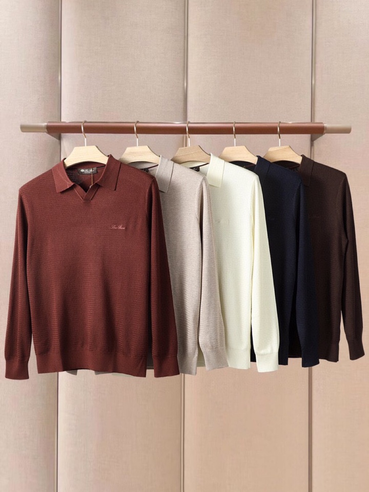 Loro Piana 诺悠翩雅lP🆕 秋冬超级爆款推荐，新品男装系列爆款翻领毛衣羊毛衫，100%羊毛，作