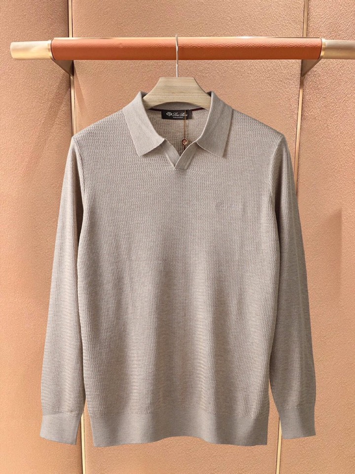 Loro Piana 诺悠翩雅lP🆕 秋冬超级爆款推荐，新品男装系列爆款翻领毛衣羊毛衫，100%羊毛，作