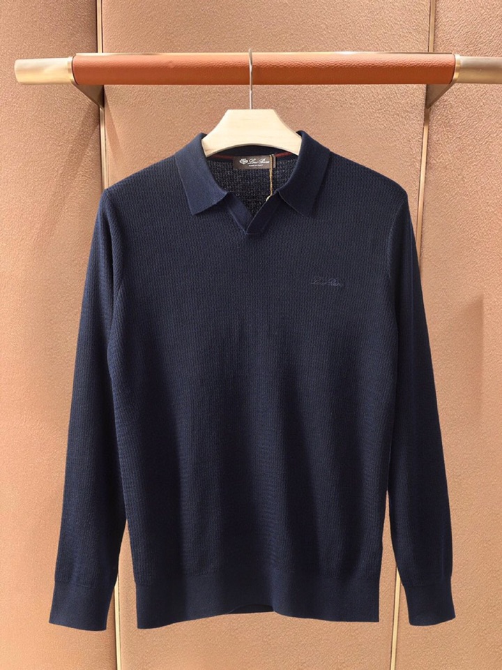 Loro Piana 诺悠翩雅lP🆕 秋冬超级爆款推荐，新品男装系列爆款翻领毛衣羊毛衫，100%羊毛，作
