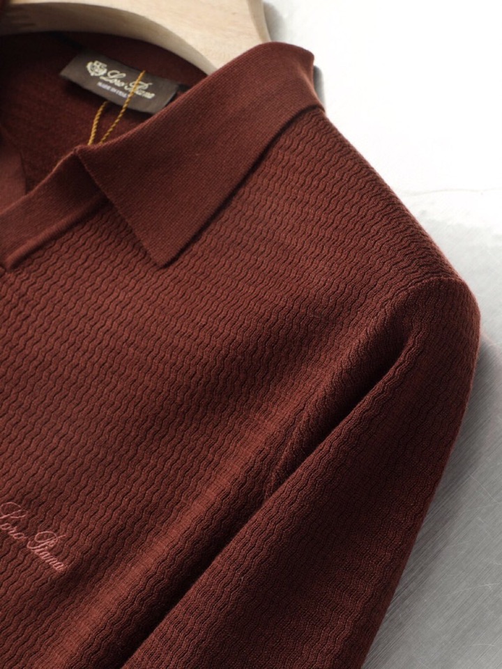 Loro Piana 诺悠翩雅lP🆕 秋冬超级爆款推荐，新品男装系列爆款翻领毛衣羊毛衫，100%羊毛，作