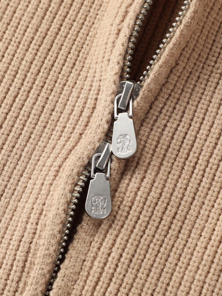 Brunello Cucinelli BC秋冬新款全拉链立领开衫羊毛衫外套，精选优质面料，手感细腻柔软舒