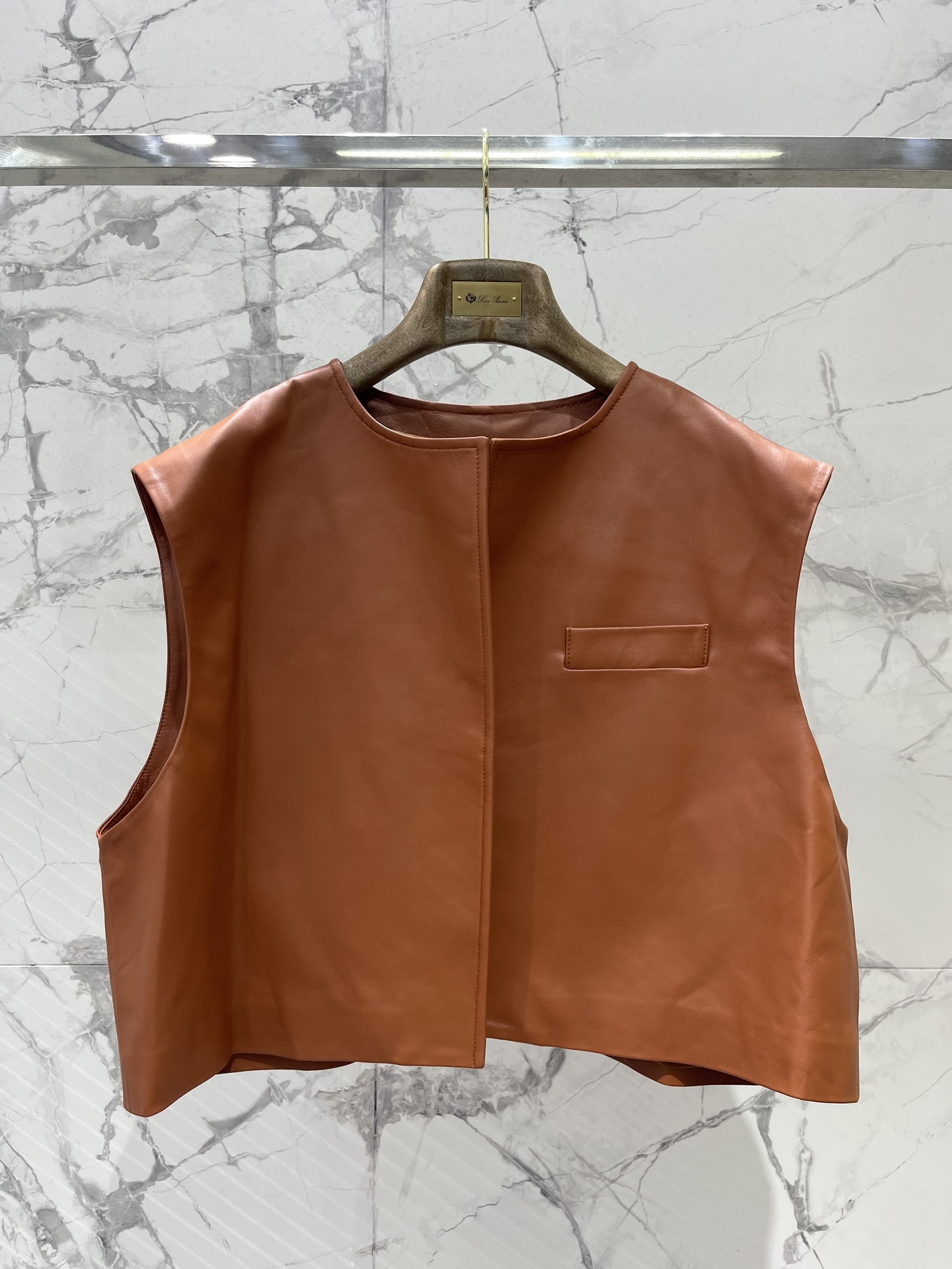 Oro Piana Leren Gilet voor Dames - Stijlvol en Comfortabel voor het Najaar
