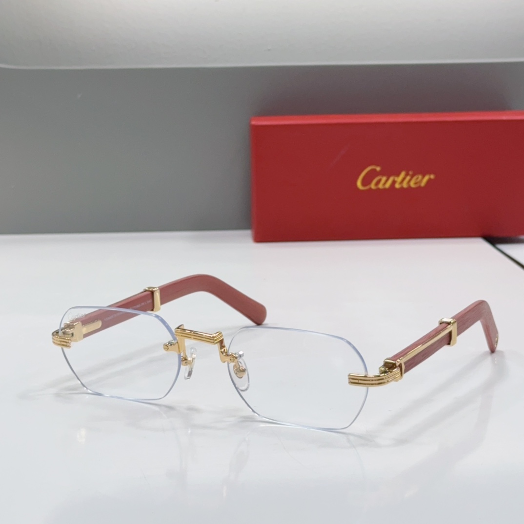 Cartier Rimless Metal Square Glasses