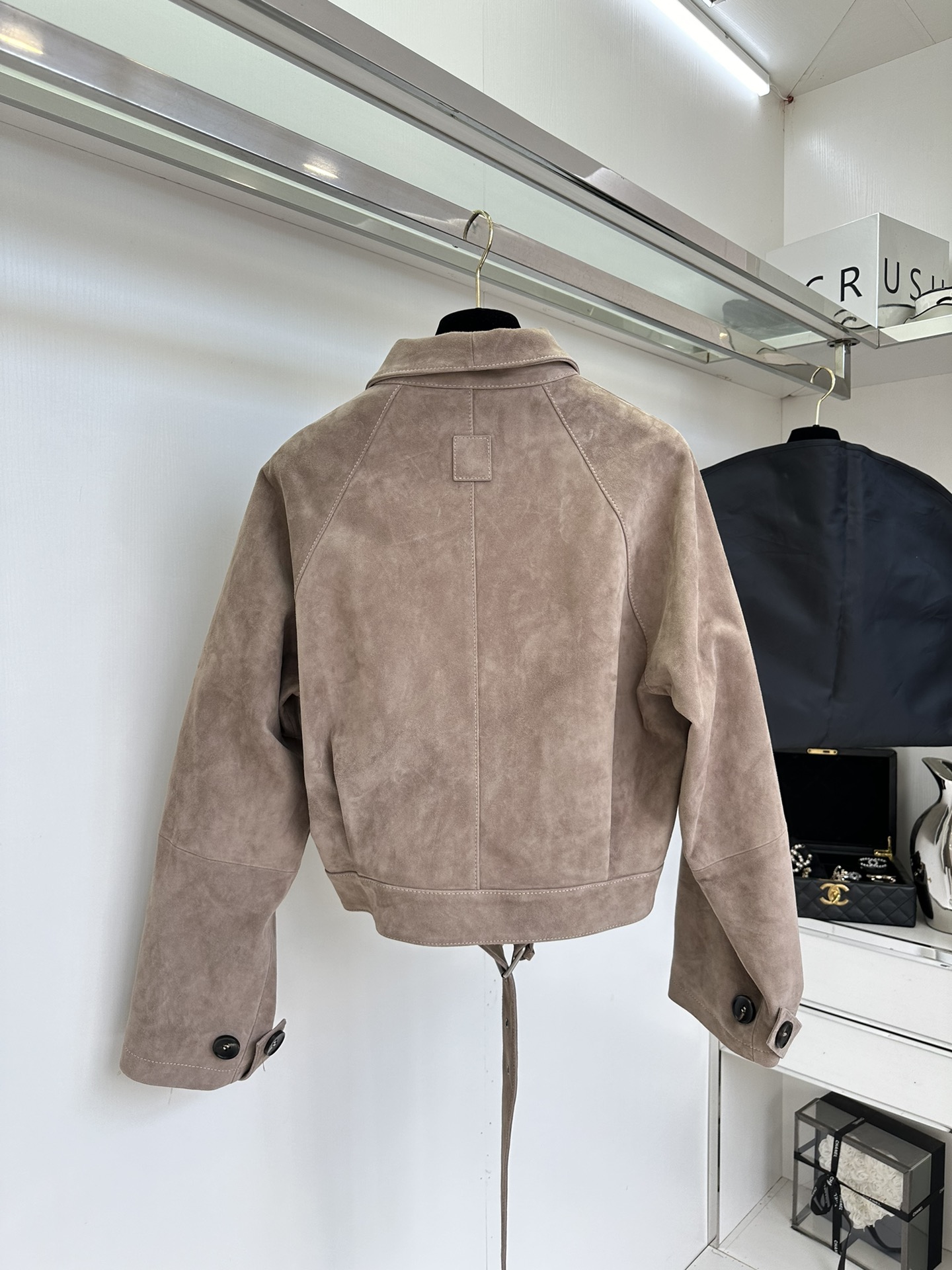 Women's Biker Leather Jacket - Italian Lambskin Suede Motorcycle Style 4 i1756710583 5178 2