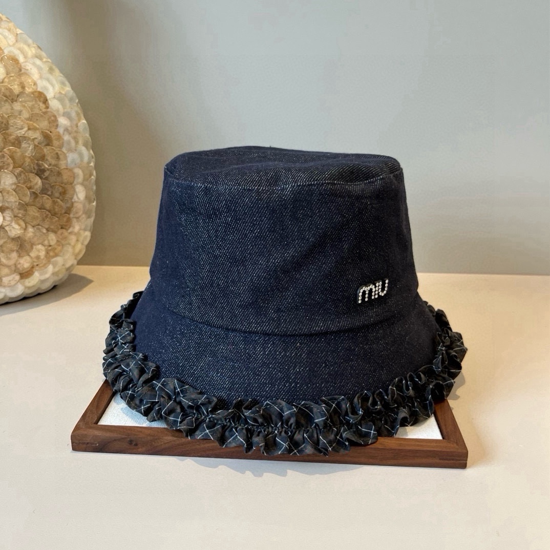 🆕

miumiu缪缪新款牛仔渔夫帽，头围57cm