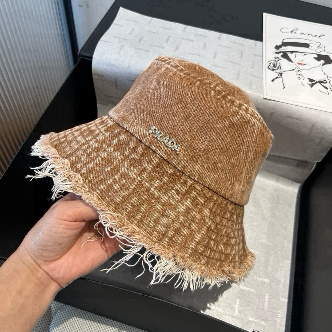 🆕

普拉达新款牛仔渔夫帽，头围57cm