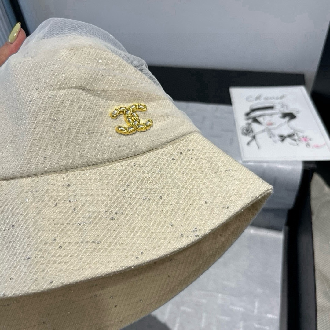 🆕

香奈儿新款遮阳渔夫帽、防紫外线布帽，可折叠头围57cm