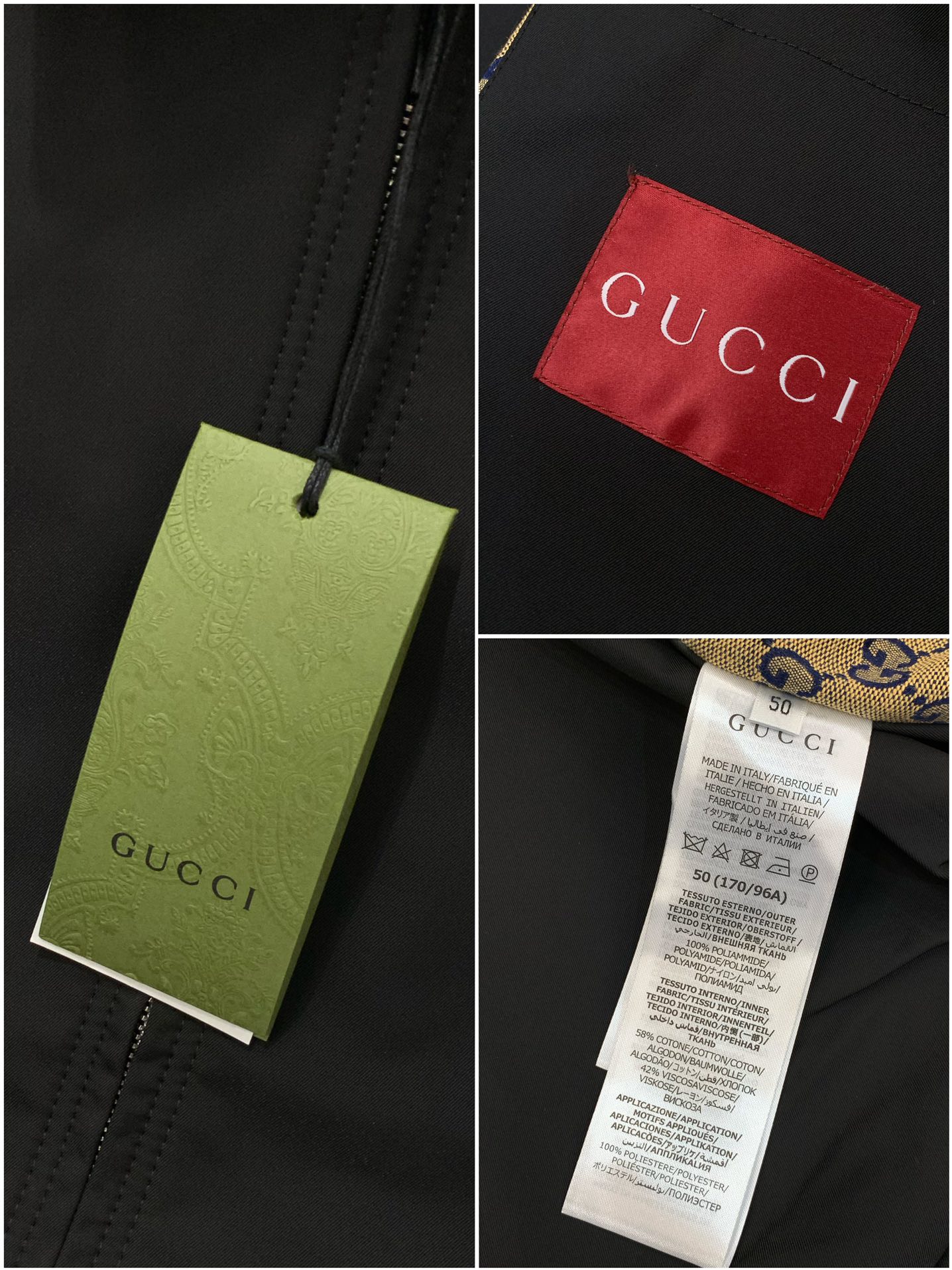 ，Gucci 古驰，2025秋季最新款，专柜同步有售，原单狠货，时尚休闲夹克外套，上身很有特点！吸睛而有