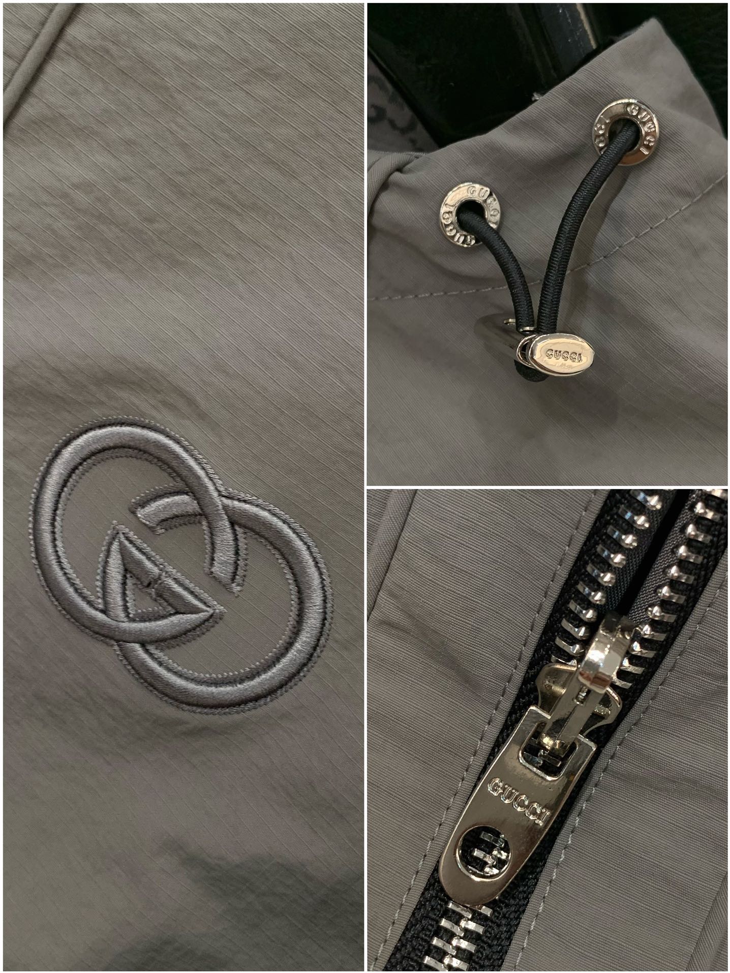，Gucci 古驰，2025秋季最新款，专柜同步有售，原单狠货，时尚休闲两面穿连帽夹克外套，上身很有特点