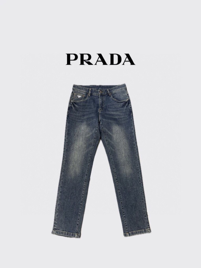 Prada 普拉达2025ss 秋冬新品男士五口袋丹宁牛仔裤，高奢内敛低调，轻松驾驭不挑人 裁剪精细完美