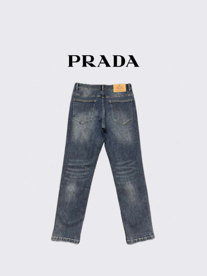 Prada 普拉达2025ss 秋冬新品男士五口袋丹宁牛仔裤，高奢内敛低调，轻松驾驭不挑人 裁剪精细完美