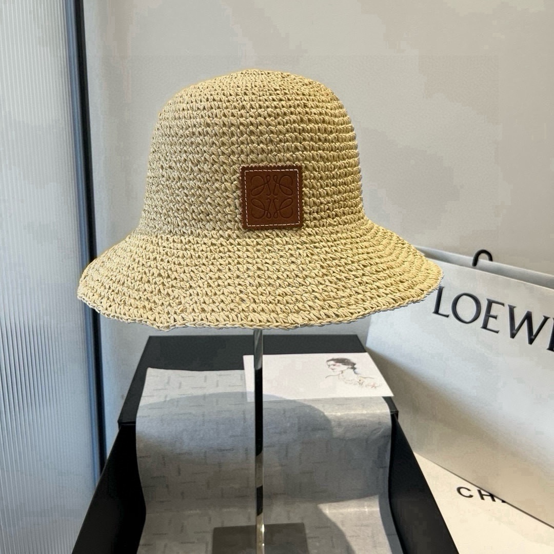 🆕

罗意威新款草编帽，遮阳沙滩帽，头围57cm