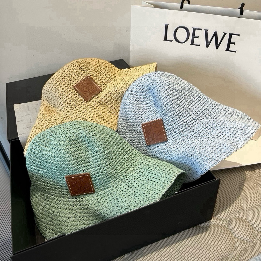 🆕

罗意威新款草编帽，遮阳沙滩帽，头围57cm