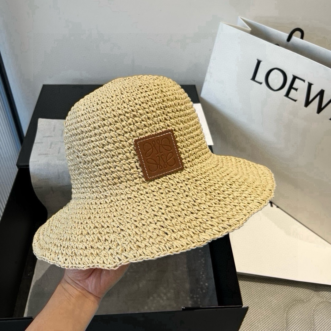 🆕

罗意威新款草编帽，遮阳沙滩帽，头围57cm