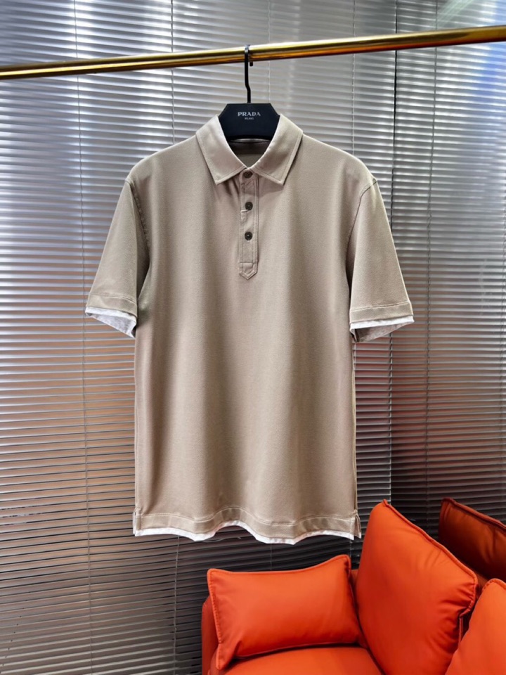 Brunello Cucinelli BC 夏季新品发售，短袖翻领T恤Polo衫，这个棉质纤维的热和电传
