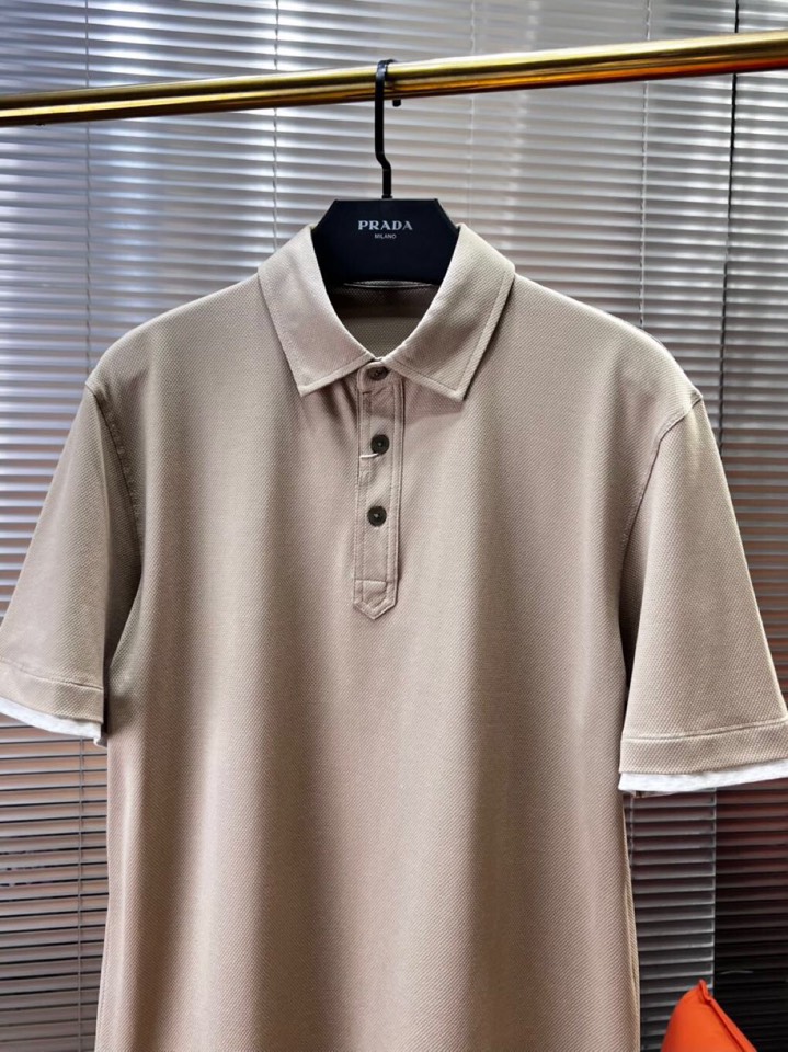 Brunello Cucinelli BC 夏季新品发售，短袖翻领T恤Polo衫，这个棉质纤维的热和电传