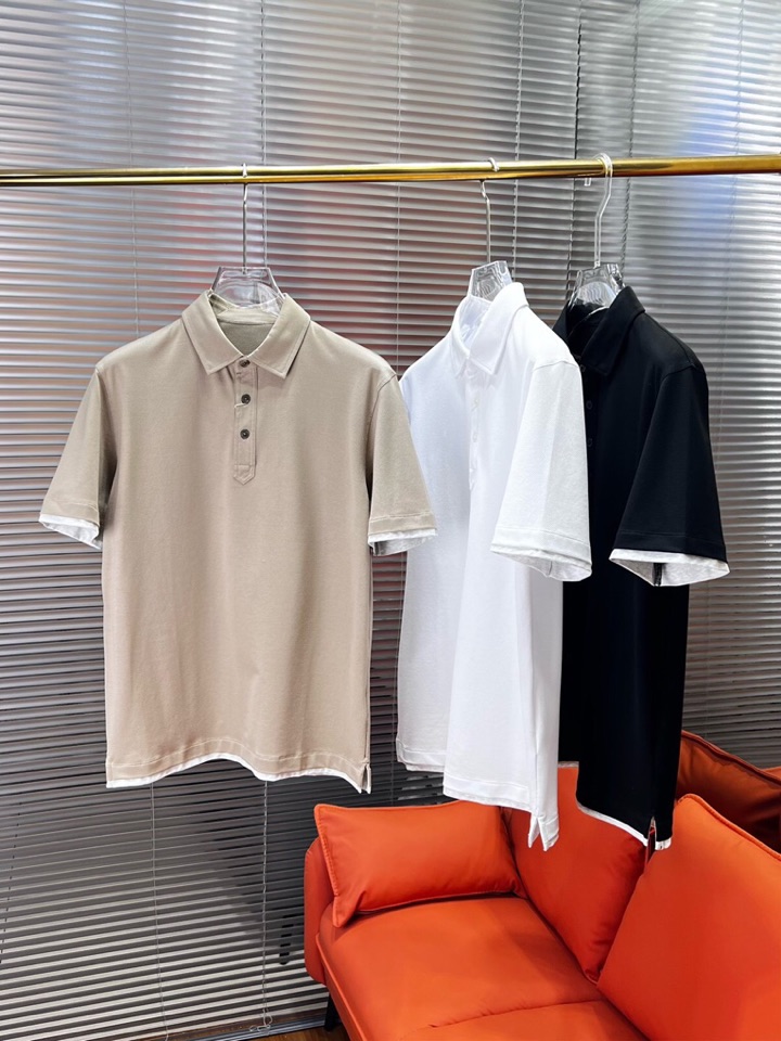 Brunello Cucinelli BC 夏季新品发售，短袖翻领T恤Polo衫，这个棉质纤维的热和电传