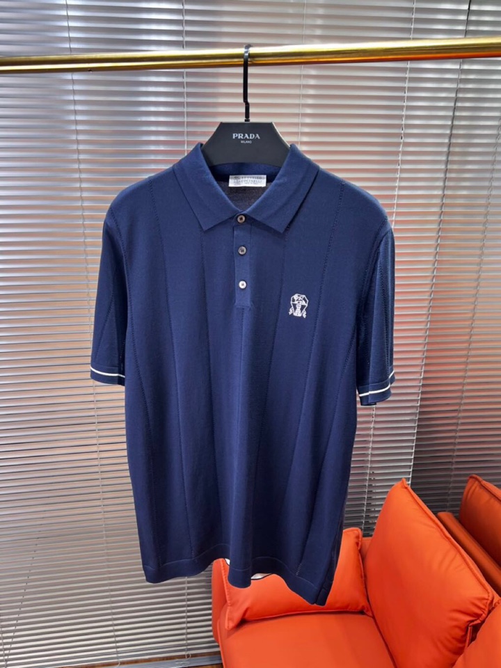 Brunello Cucinelli BC 短袖翻领T恤Polo针织衫！手感细腻穿着舒服，特定优质丝棉混
