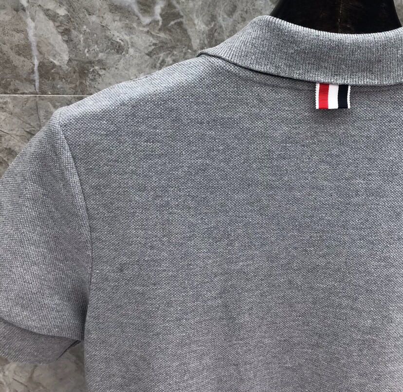 THOM BROWNE 汤姆布朗 TB🌺女款珠地棉角织带连衣裙 \n码数：0.1.2 颜色：灰、蓝（下单