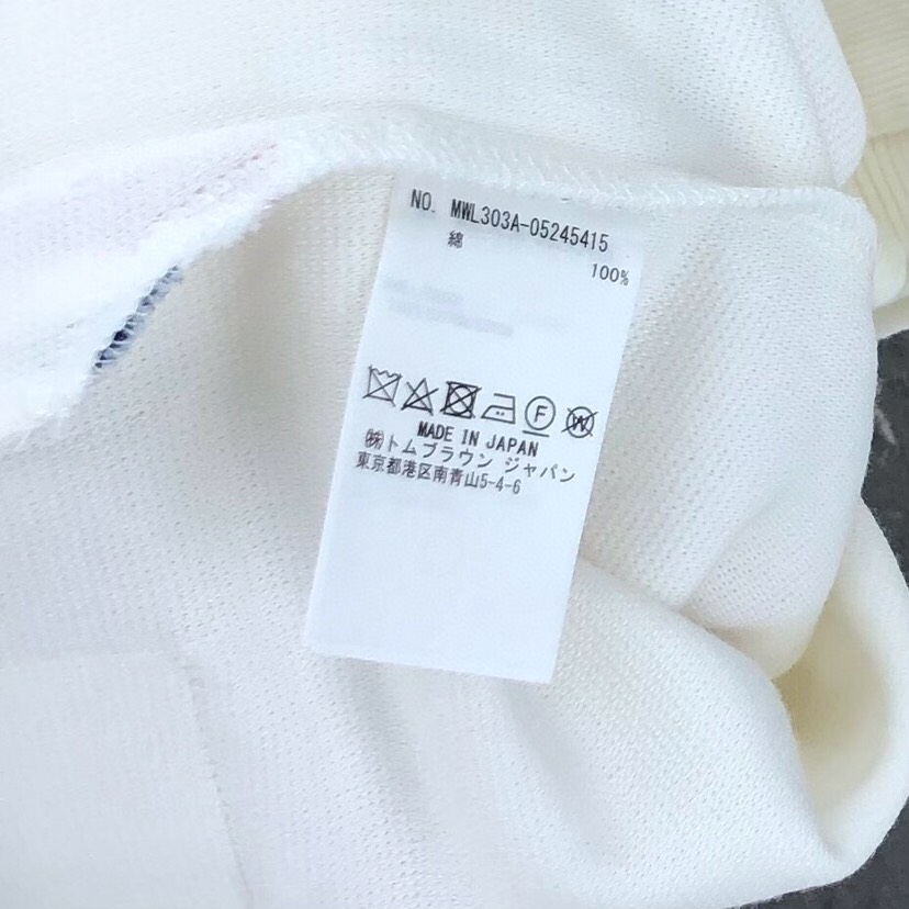 THOM BROWNE 汤姆布朗 TB 罗纹间色水波纹短袖圆领T恤，男女同款情侣款\n码数：1-4 颜色