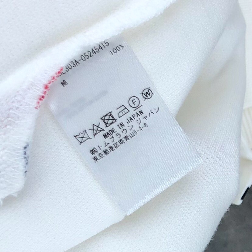 THOM BROWNE 汤姆布朗 TB罗纹间色水波纹翻领POLO短袖，男女同款情侣款短袖翻领T恤Polo