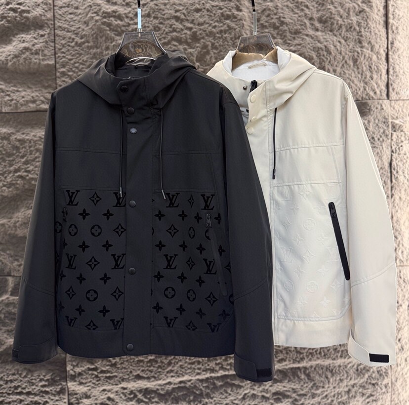 Louis Vuitton 路易威登2025ss 秋冬新品男款提花连帽夹克，高奢内敛低调，轻松驾驭不挑人