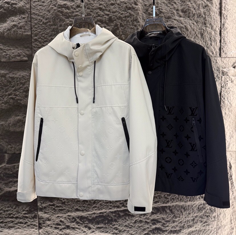 Louis Vuitton 路易威登2025ss 秋冬新品男款提花连帽夹克，高奢内敛低调，轻松驾驭不挑人
