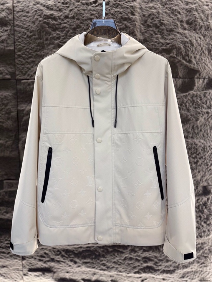 Louis Vuitton 路易威登2025ss 秋冬新品男款提花连帽夹克，高奢内敛低调，轻松驾驭不挑人