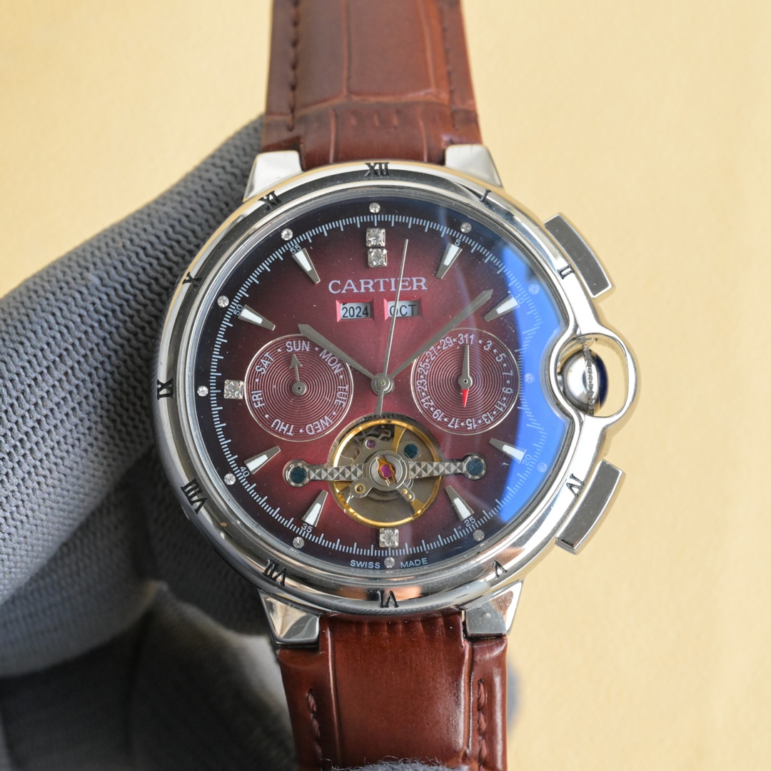 NO:340323,Platinum Steel 30 Blue Balloon Series Shockingly launched [Latest] Cartier Multifunctional Boutique Design [Type] Boutique Men's Watch [Watch Strap] Real Cowhide Strap [Movement] High-end Fully Automatic Mechanical Movement [Mirror] Mineral Strengthened Glass (More High Definition) Elegant Taste, Exotic, Ingenious, Ingenious, Wrist Treasure, Size Diameter 42mm Thickness 12.5mm Hot Sale!  Welcome to reprint!  cartier cowhide19860909白金钢30 蓝气球系列 震撼上市【最新】卡地亚 多功能精品设计【类型】精品男士腕表【表带】真牛皮表带【机芯】高端全自动机械机芯【镜面】矿物质强化玻璃（更高清） 品味高雅 浩瀚大气 匠心独运 腕间瑰宝 尺寸直径42mm厚12.5mm热卖上市！欢迎转载！,,cartier,cowhide,Watch