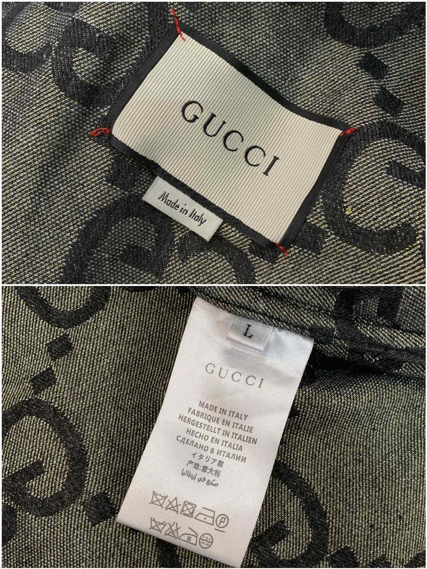 ，Gucci 古驰，2025秋季最新款，专柜同步有售，原单狠货，时尚休闲连帽牛仔外套，上身很有特点！吸睛