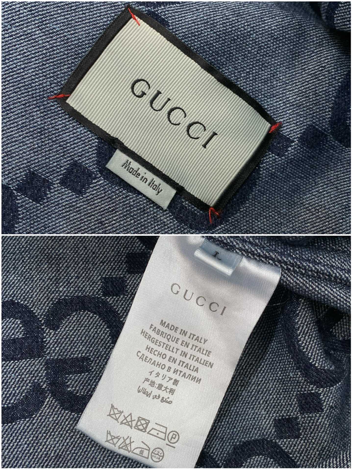 ，Gucci 古驰，2025秋季最新款，专柜同步有售，原单狠货，时尚休闲连帽牛仔外套，上身很有特点！吸睛