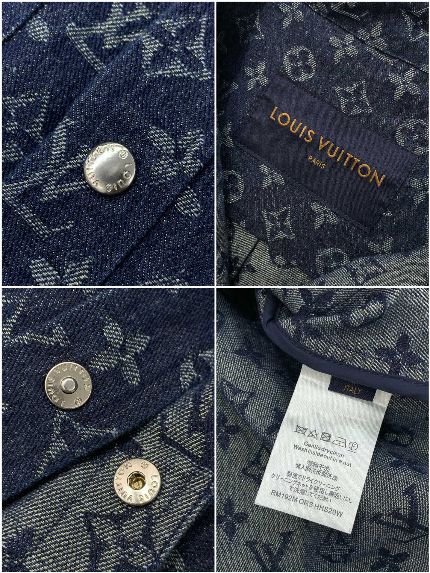 ，LouisVuitton 路易威登，2025秋季最新款，专柜同步有售，原单狠货，时尚休闲连帽牛仔外套，