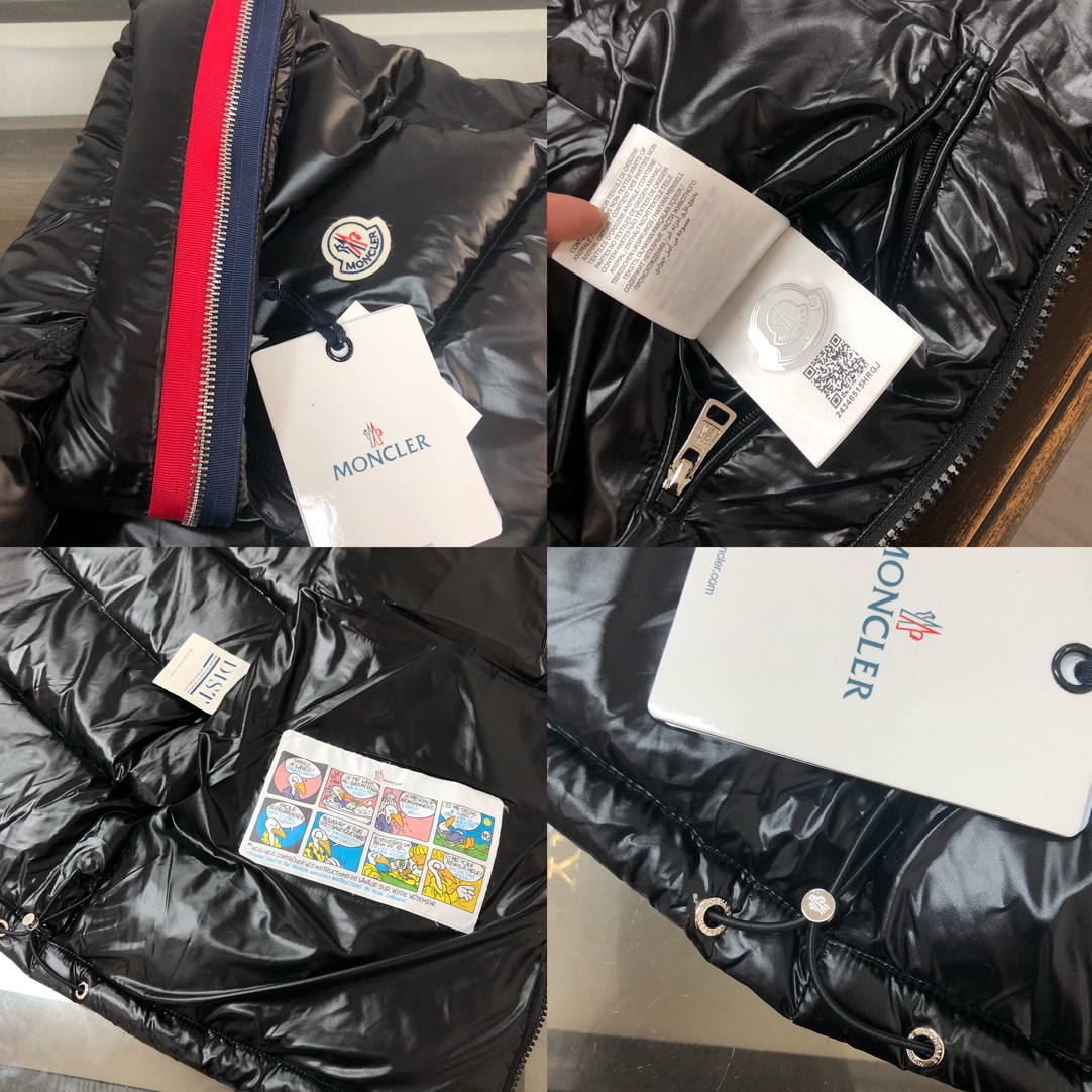 P400, Moncler 蒙口 25秋冬最新款！时尚羽绒马甲！羽绒背心！帽子可隐藏甄选客供100%棉纶面料拥有极为优越的防水透气性，面料触感非常的柔软爽滑有光泽！内里填充物含绒量90%白鸭绒 蓬松感与回弹性都极为优越，御寒性能更是毋庸置疑！客供品牌字母刻印拉链头无处不在彰显大牌气场，简约大气怎么穿怎么好看 ！轻巧方便还保暖搭配毛衣、卫衣均可！时尚百搭款❤️
颜色：黑色 
尺码：12345（M-3XL）