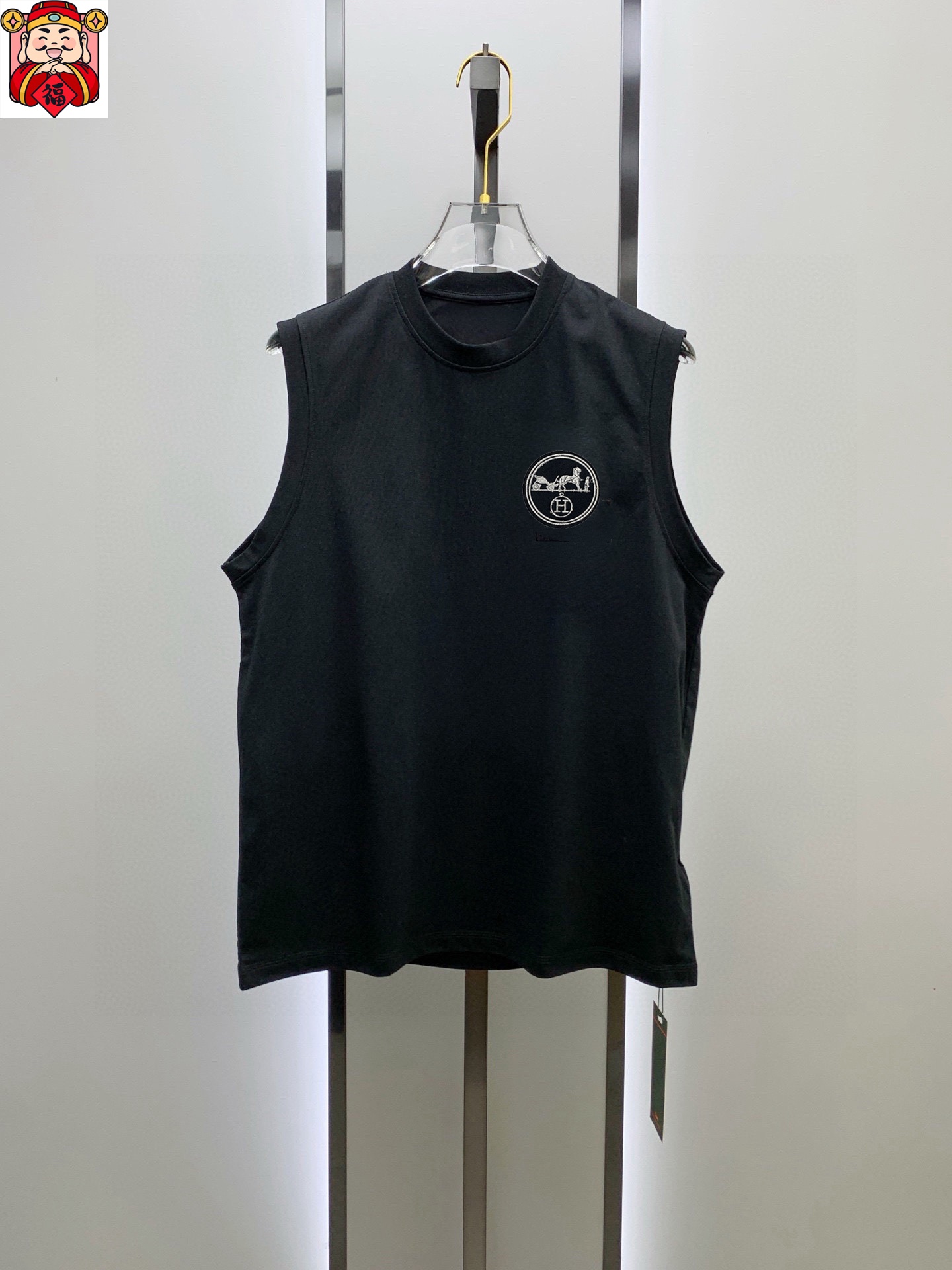 Hermès 品牌【HERMES 爱马仕】2025夏季新品背心T袖 简约款式 任何人都可以轻松驾驶 进口定制丝光棉面料 手软舒适有型 吸汗透气