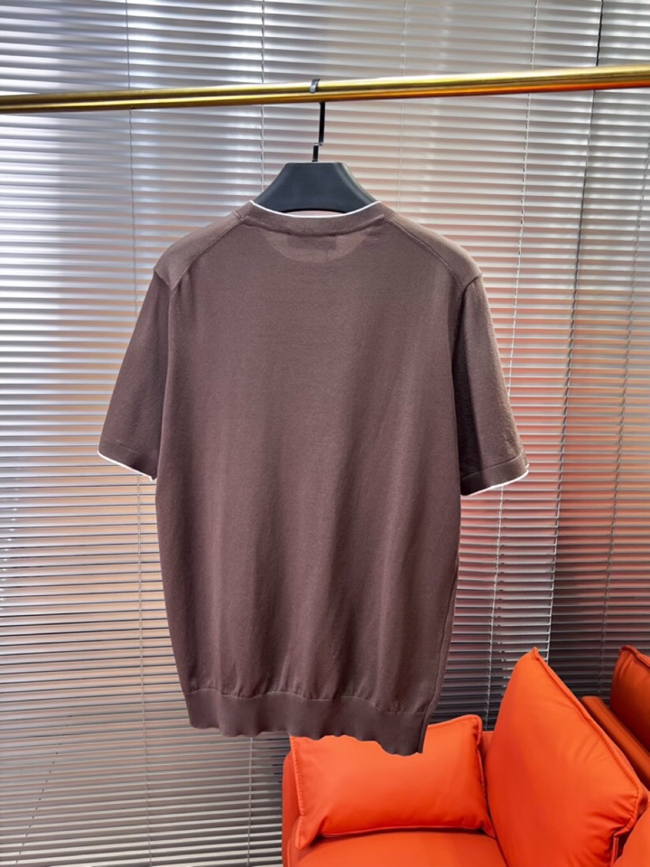 Loro Piana 诺悠翩雅lP🆕 意大利短袖圆领T恤针织衫！手感细腻穿着舒服，特定优质丝棉混纺纱线，