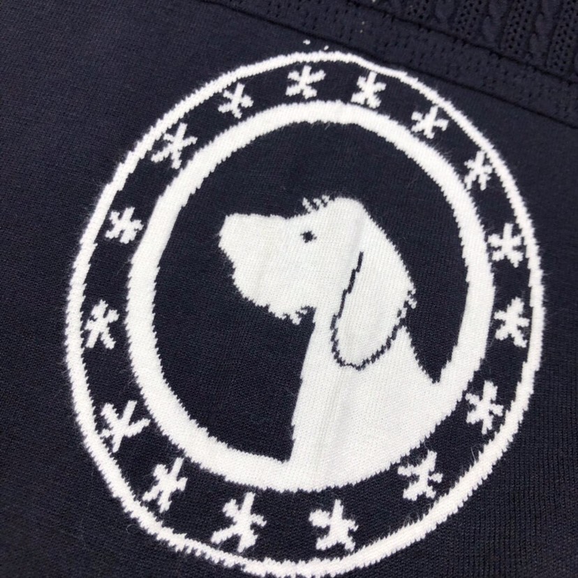 THOM BROWNE 汤姆布朗 TB🌺翻领提花小狗短袖针织翻领T恤 \n码数：0-2 颜色：白、灰、藏