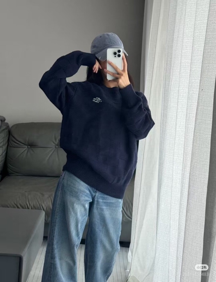 Louis Vuitton 路易威登LV 驴牌新款圆领毛衣羊毛衫。。100%羊毛面料\n男女同款情侣款\