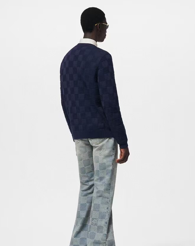 Louis Vuitton 路易威登LV 驴牌新款圆领毛衣羊毛衫。。100%羊毛面料\n男女同款情侣款\