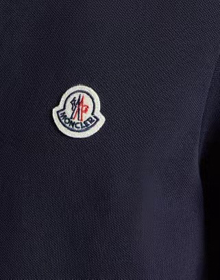 Moncler 蒙口新款翻领长袖T恤Polo衫，电脑提花字母领，单个色：藏青，潮流青春风格！标齐，码数：