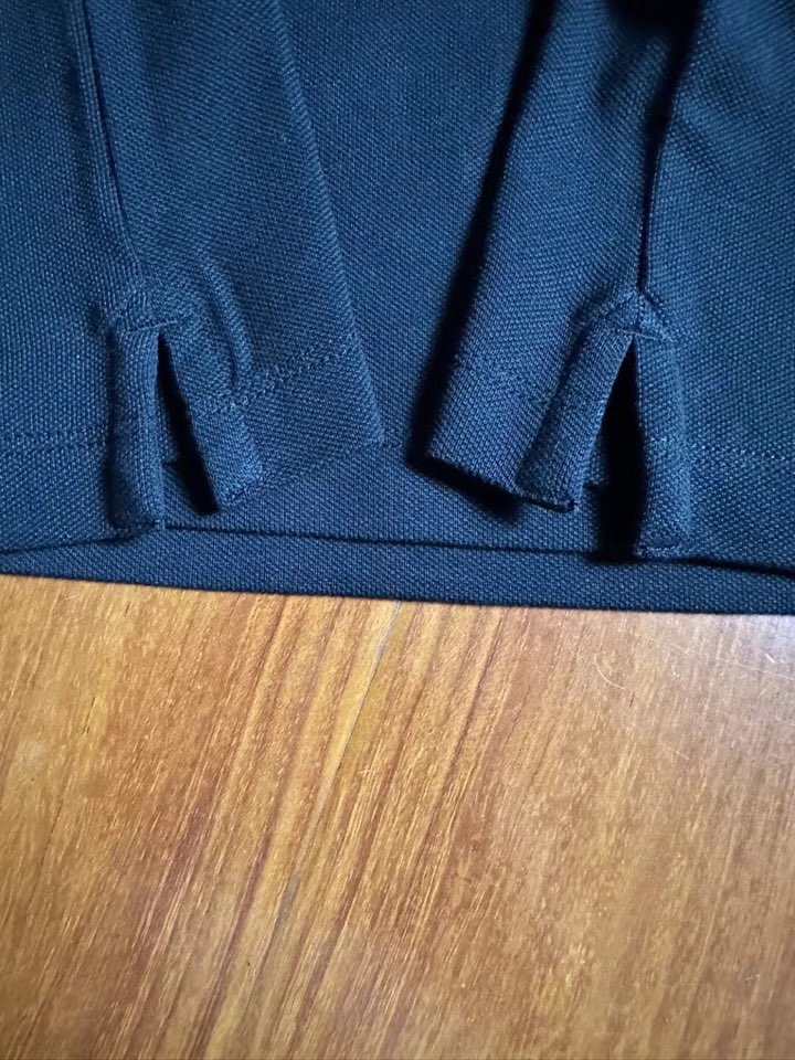 Moncler 蒙口新款翻领长袖T恤Polo衫，电脑提花字母领，单个色：藏青，潮流青春风格！标齐，码数：