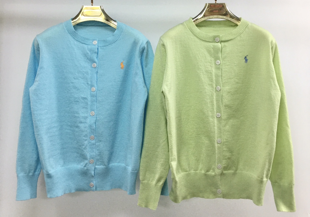 NO:489068,0280 Luff Lauren's early autumn round neck car flower knitted cardigan SML blue, green, alexander wang198609090280 拉夫劳伦早秋圆领车花打纽针织开衫 SML 蓝色、绿色,,alexander wang,Women's clothing