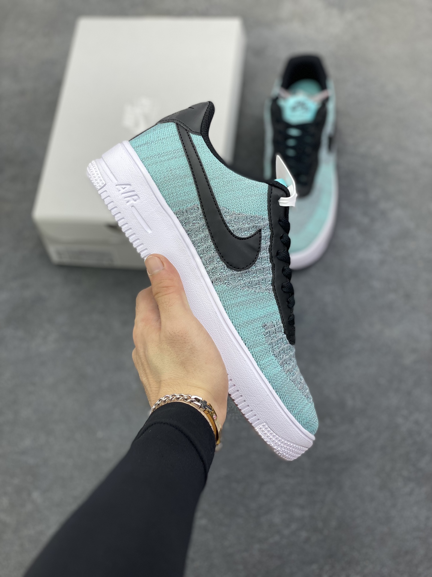 Nike Air Force 1 Low 飞织黑绿 透气空军一号低帮休闲板鞋 原厂材料 原楦头原纸板 纯正空军版型 内置全掌气垫 货号：CI0051-600 尺码：36 36.5 37.5 38 38.5 39 40 40.5 41 42 42.5 43 44 44.5 45-选品中心