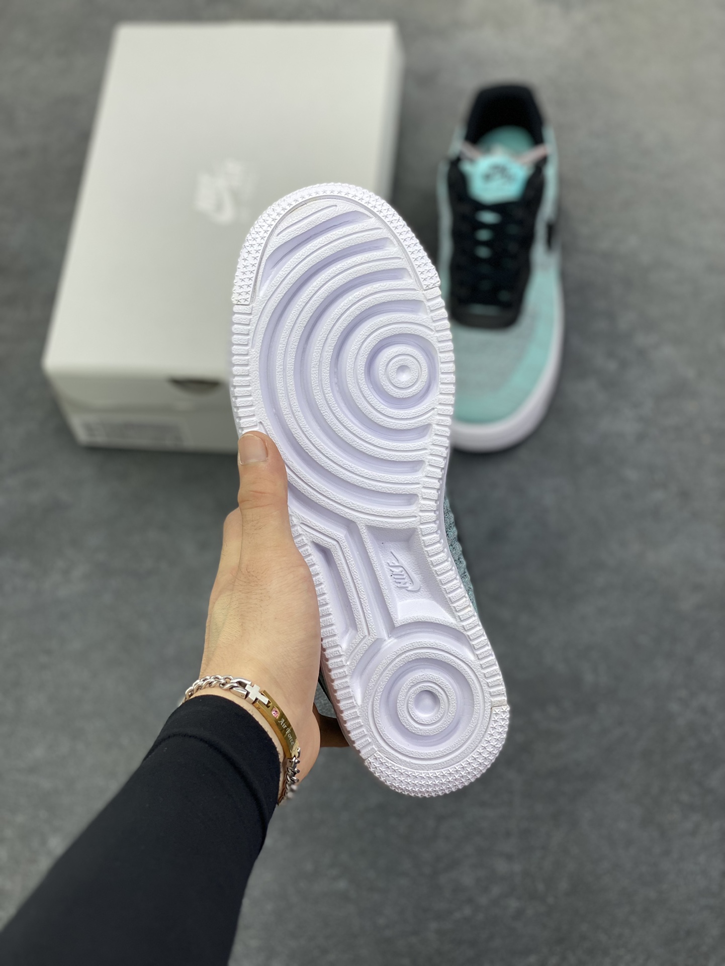 图片[5]-Nike Air Force 1 Low 飞织黑绿 透气空军一号低帮休闲板鞋 原厂材料 原楦头原纸板 纯正空军版型 内置全掌气垫 货号：CI0051-600 尺码：36 36.5 37.5 38 38.5 39 40 40.5 41 42 42.5 43 44 44.5 45-选品中心