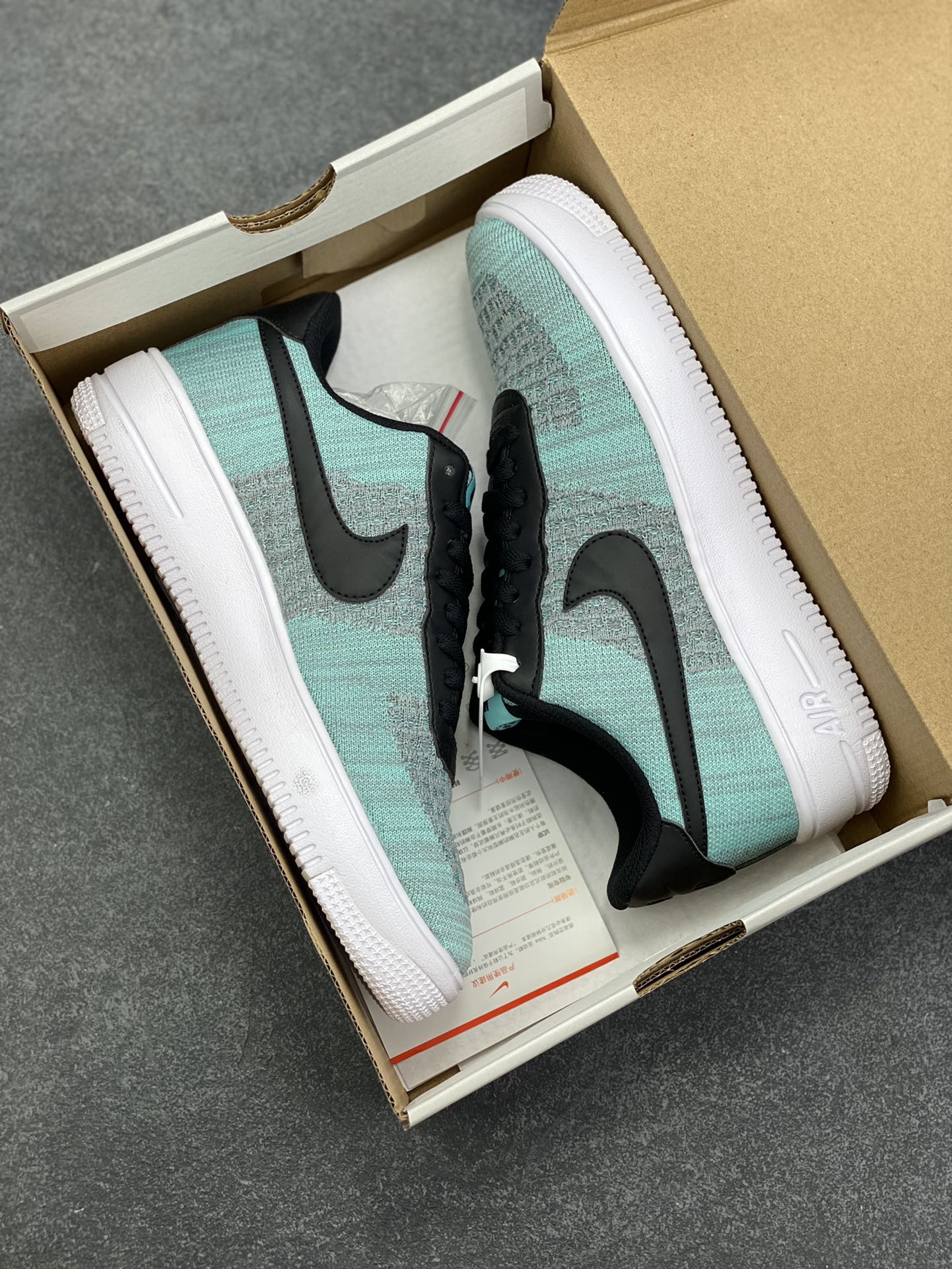 图片[9]-Nike Air Force 1 Low 飞织黑绿 透气空军一号低帮休闲板鞋 原厂材料 原楦头原纸板 纯正空军版型 内置全掌气垫 货号：CI0051-600 尺码：36 36.5 37.5 38 38.5 39 40 40.5 41 42 42.5 43 44 44.5 45-选品中心