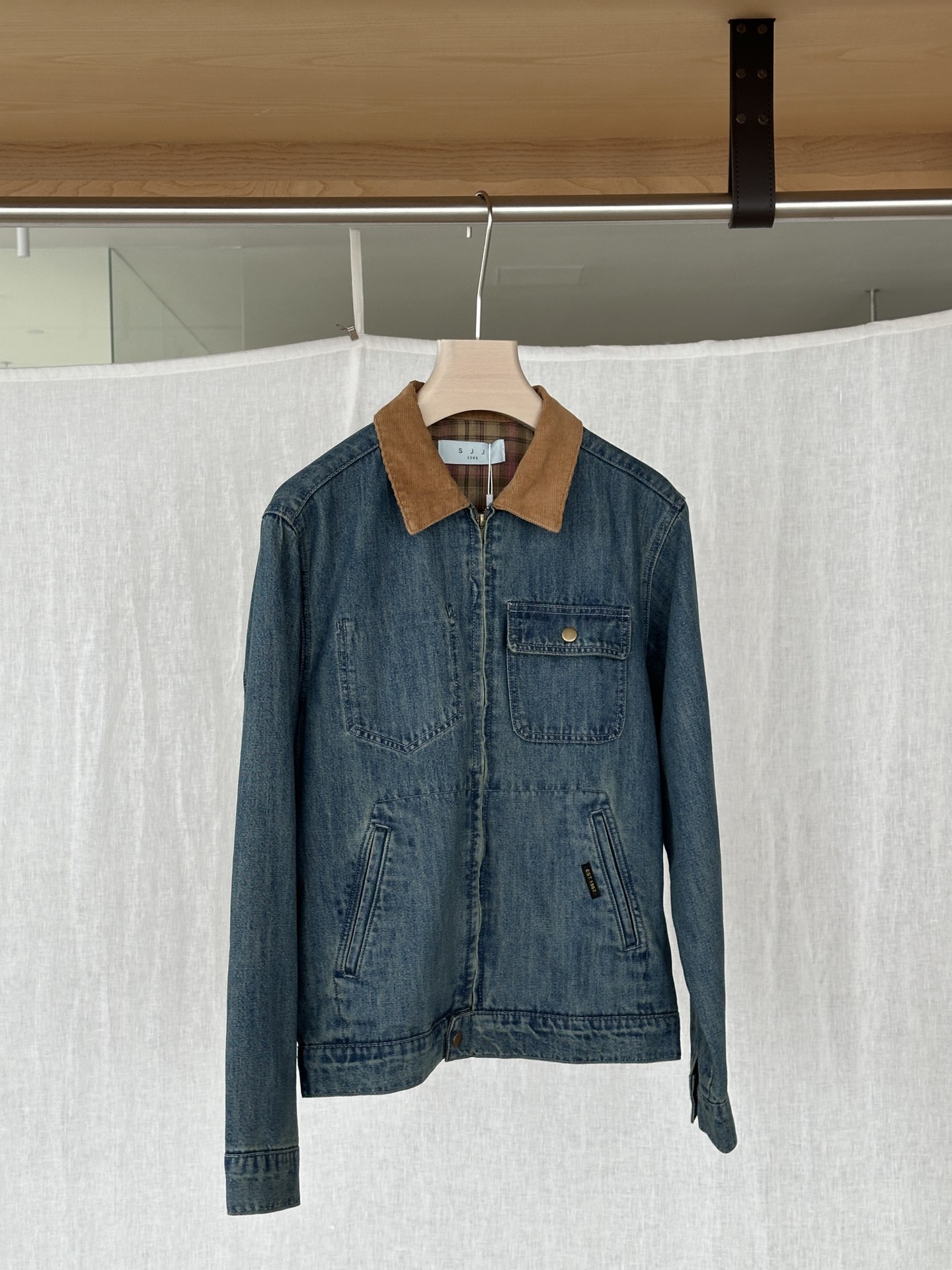 NO:488517,.YS ｜ NEW ARRIVALS! Luffy retro old money, plaid denim jacket full of tone and atmosphere!  Super good looking SML, Jackets & coats,alexander wang19860909.YS ｜ NEW ARRIVALS! 拉夫 复古老钱, 撞格牛仔外套 腔调氛围感拉满！ 超级好看  SML,,jackets & coats,alexander wang,Women's clothing