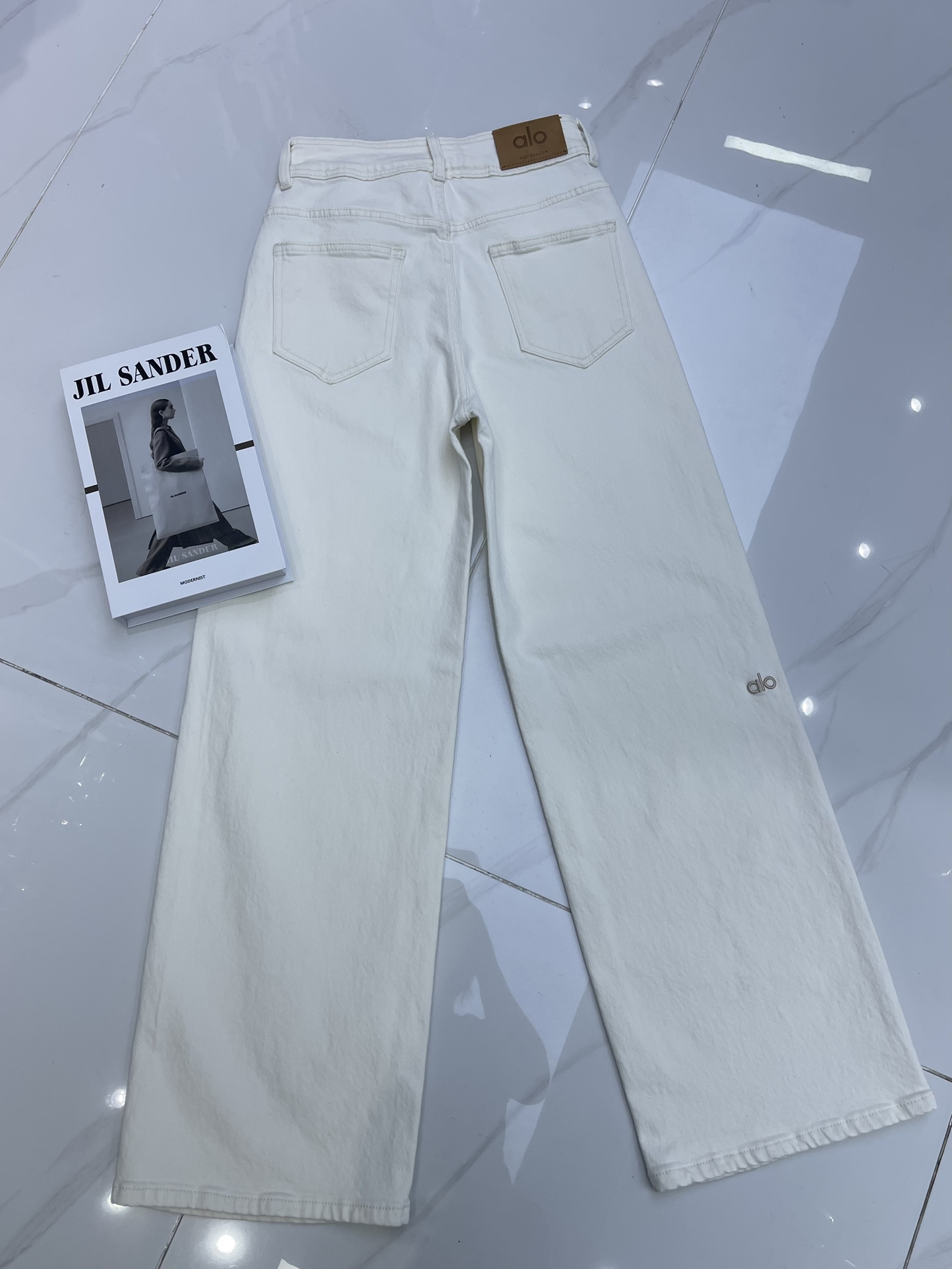 Wide Leg High Waist Straight Trousers with Embroidered Logo 5 i1757043251 2280 8