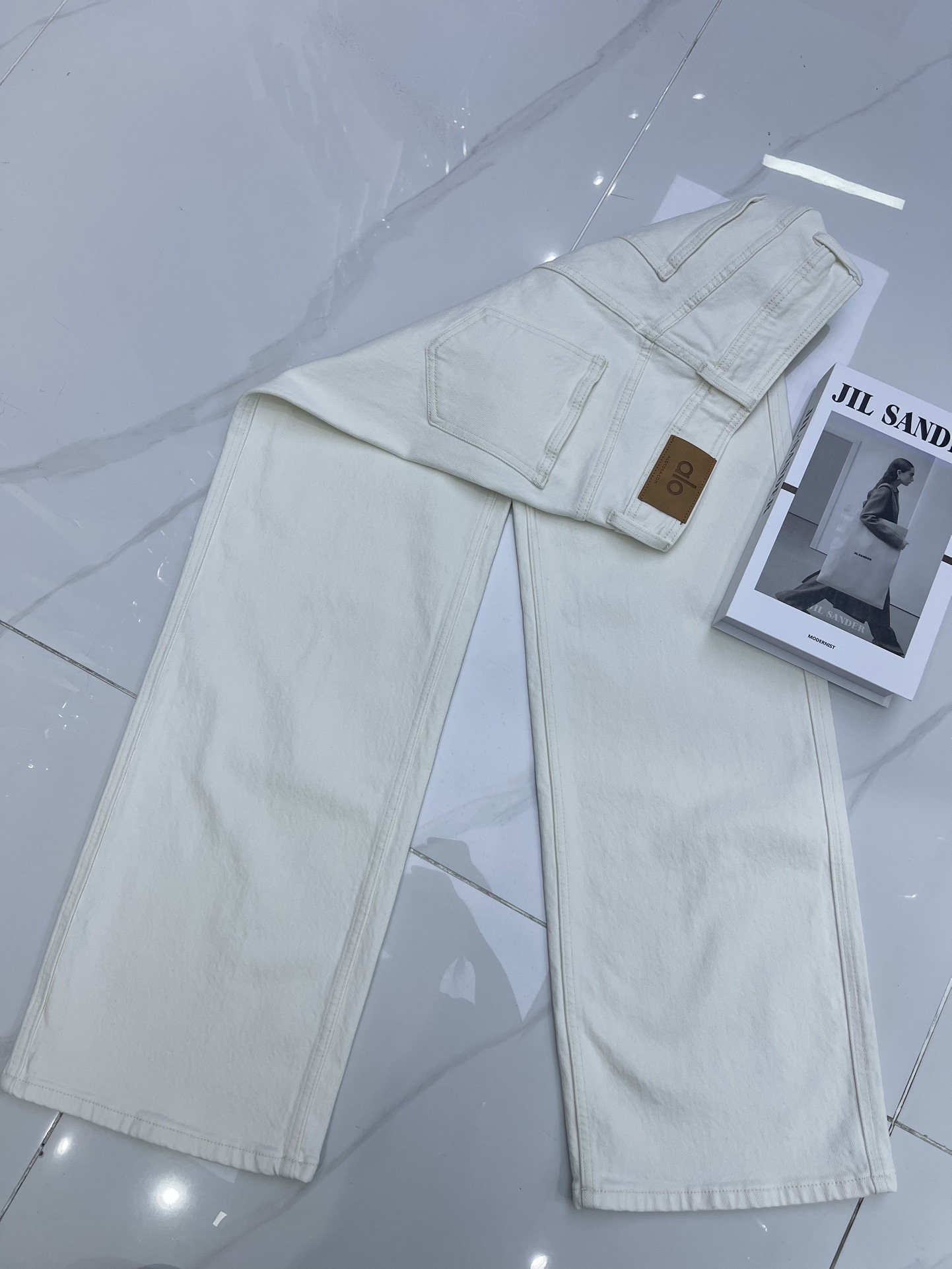 Wide Leg High Waist Straight Trousers with Embroidered Logo 6 i1757043251 3207 3