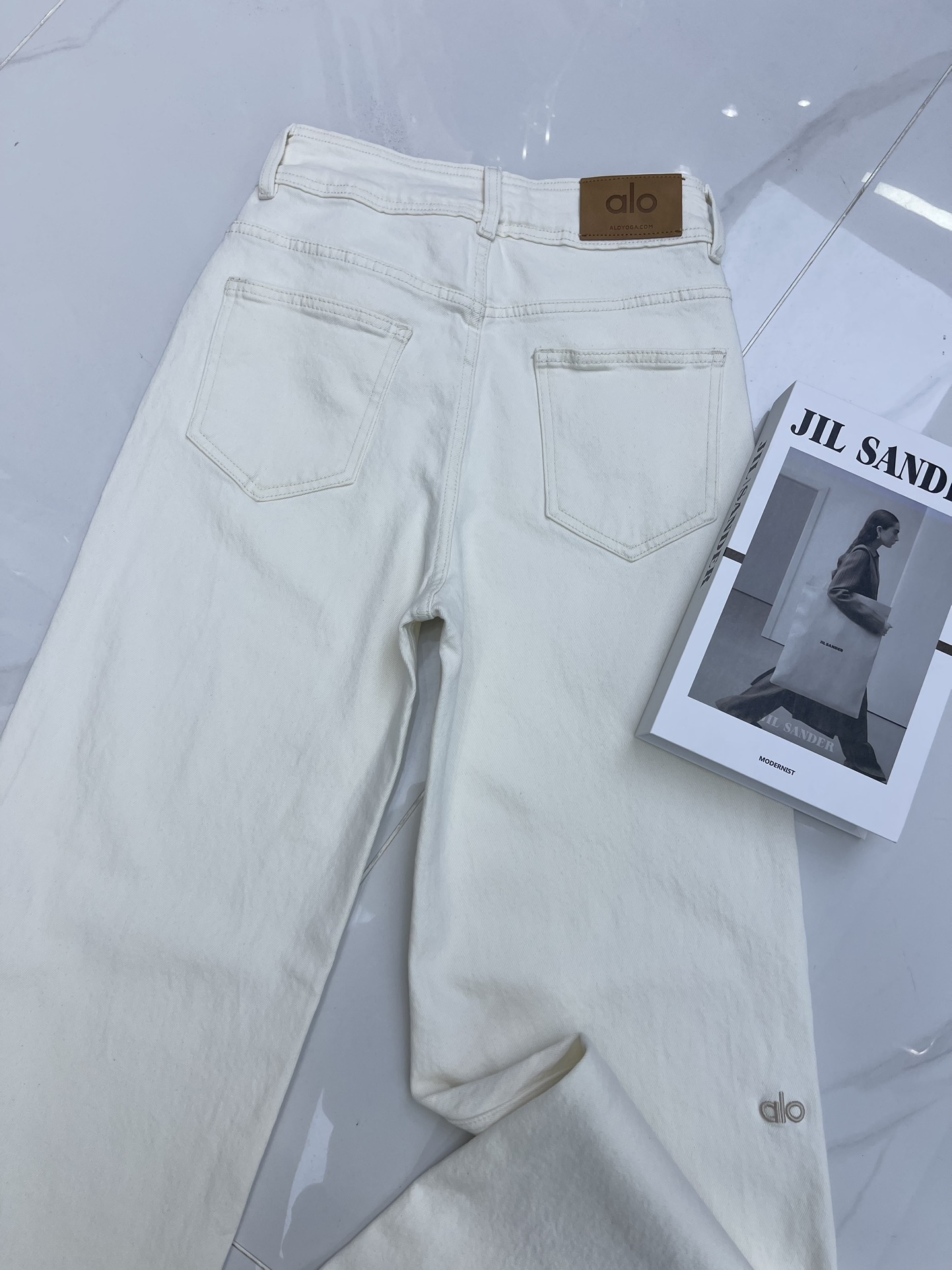Wide Leg High Waist Straight Trousers with Embroidered Logo 8 i1757043251 5815 6