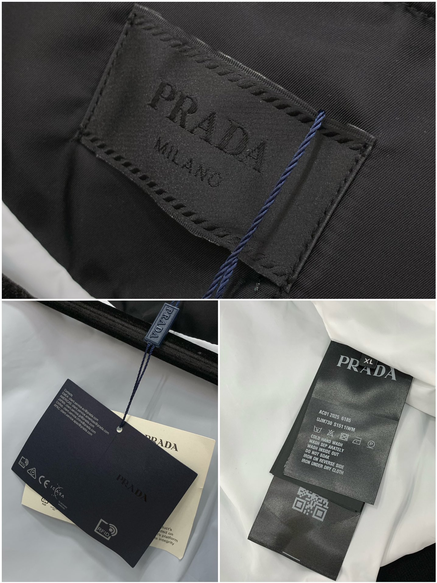 ，PRADA 普拉达，2025秋季最新品，专柜同步有售，时尚休闲夹克外套，进口原版面料，做工极为复杂，唯