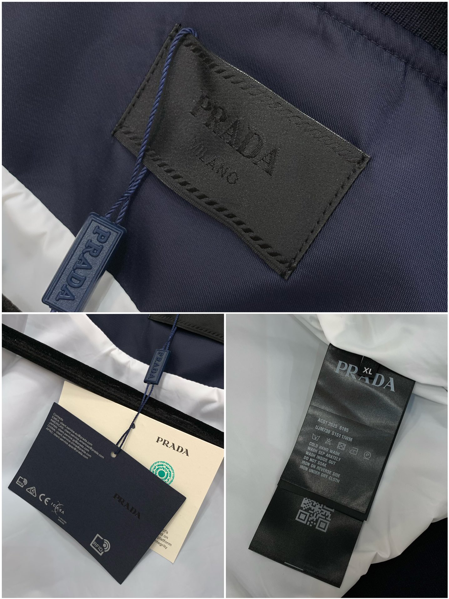 ，PRADA 普拉达，2025秋季最新品，专柜同步有售，时尚休闲夹克外套，进口原版面料，做工极为复杂，唯